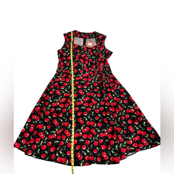 Dolly & Dotty Rockabilly Cherry Print Pinup 50’s Inspired Dress Size 16 - Picture 11 of 13